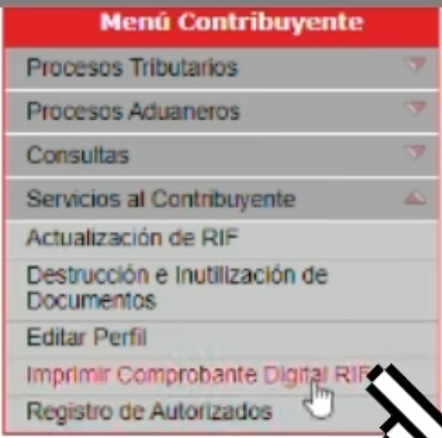 como actualizar rif portal seniat